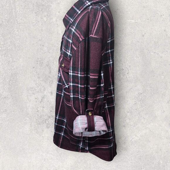 Passport Marisol Roll Tab Long Sleeve Plaid Shirt Size 7 - Picture 5 of 6